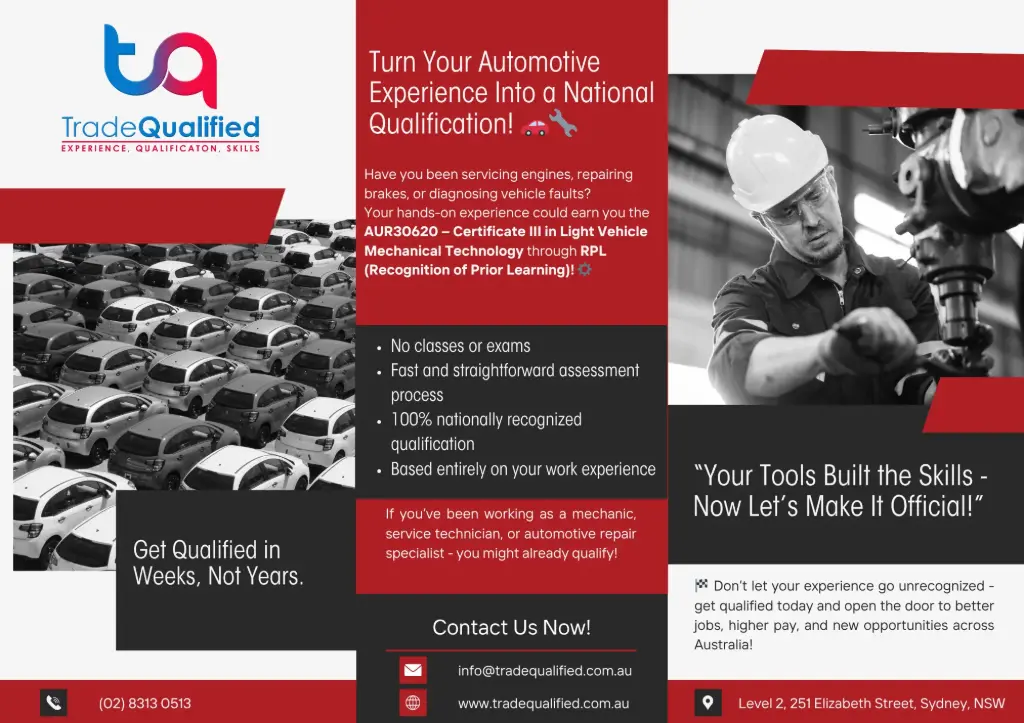 AUR30620 Certificate III in Light Vehicle Mechanical Technology