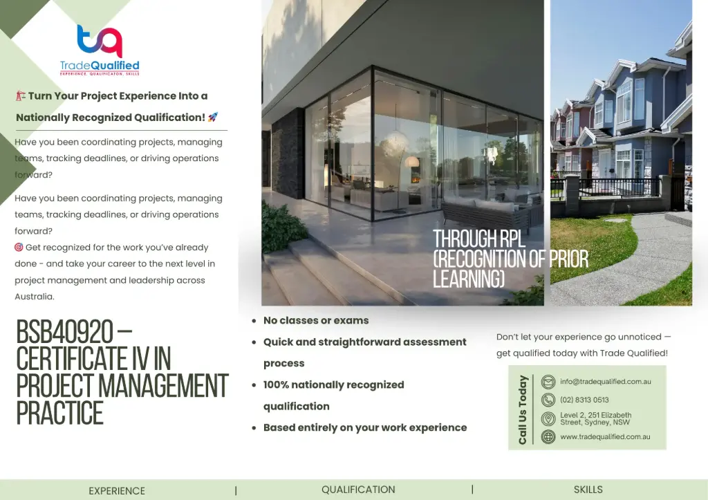 BSB40920 Certificate IV in Project Management Practice